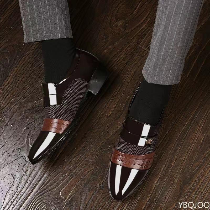 Spring new Fashionable versatile Men's Business Elegant minimalist Pointed Toe Shoes men comfortable dress shoes