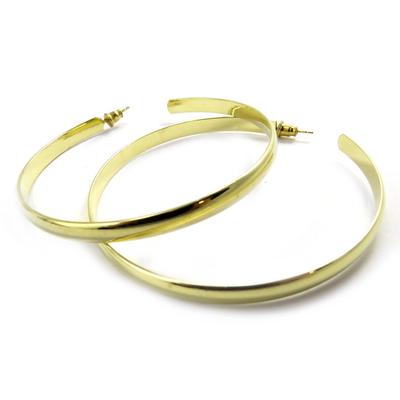 [L9640] - Gold 'Choregraphy' Hoop Earrings Ø 70 Mm