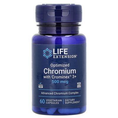 Optimized Chromium and Crominex Complex 3+, 500Mcg, 60 Veggie Caps