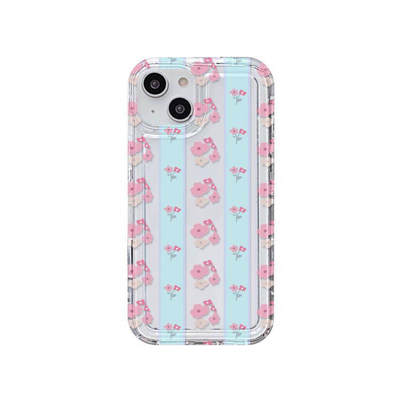 Full screen small floral application iPhone17 airbag mobile phone case 16pro couple 14 Apple anti-drop 13/15 factory
