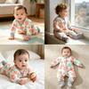 Baby Cotton Romper With Floral Print For Boys And Girls Perfect For Crawling