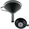 Steel Kitchen Funnel For Jars And Bottles + Strainer