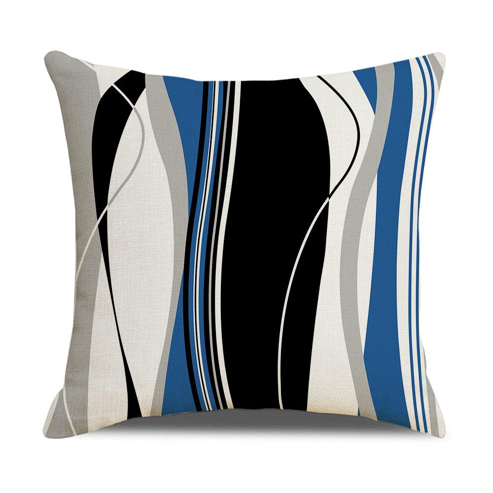 Modern Simple Nordic Ins Style Linen Pillow Case Sofa Pillow Case Home Supplies Contrast Color Pillow Case