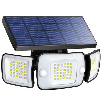 Intelamp Outdoor Solar Sensor Light, Motion-Activated, Waterproof, 6000mAh High-Capacity Battery, Large Solar Panel, 1200 Lumens, Security Solar Light