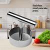 Burger Patty Maker Stainless Steel Burger Former Easy Release Rust-Resistant Meat Shaping Tool Ergonomic Handle Kitchen Cooking