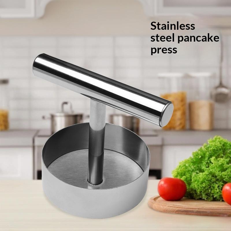Burger Patty Maker Stainless Steel Burger Former Easy Release Rust-Resistant Meat Shaping Tool Ergonomic Handle Kitchen Cooking