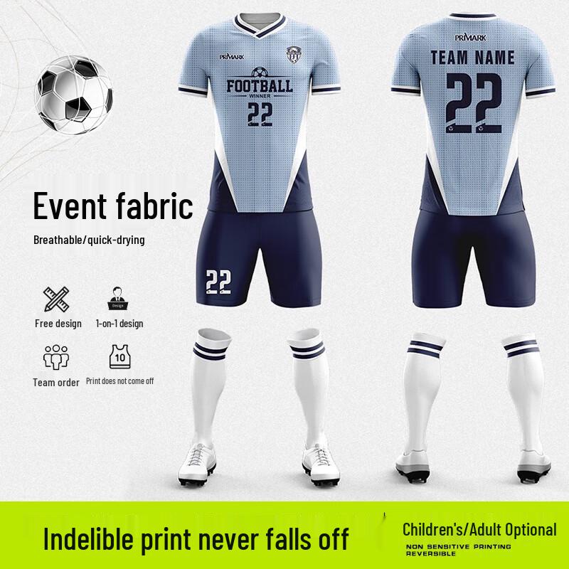 Unisex Short Sleeve Soccer Uniform Set