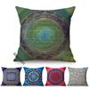 Bohemian Mandala Style Pillow Case Mediterranean Floral Geometric Sofa Decorative Cotton Linen Square Cushion Cover