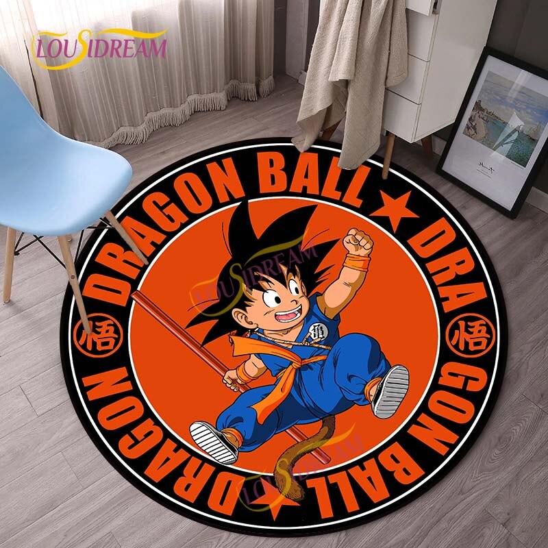 Kulatý kreslený japonský prvek domácí umění měkký protiskluzový koberec počítačová židle dětská herní podložka podlahová rohož dekorativní koberec