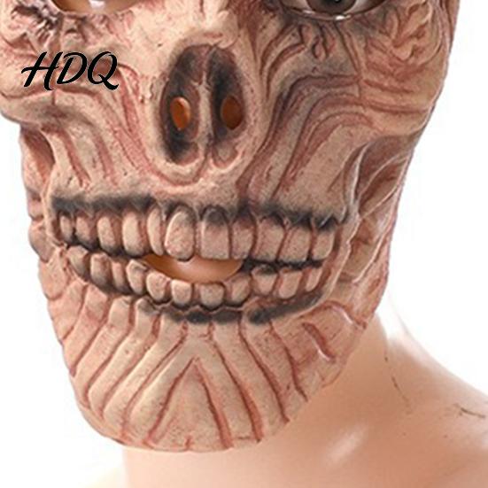 Vintage Blood Stained Masque Scary Halloween Masque, Horror Full Face Latex Haunted House Prop for Costume, Cosplay Party, Breathable Costume