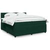 Vidaxl Continentaal Bed Met Matras, Groen, Fluweel, 200X200 Cm