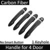 Yttre Handtag Dörrskydd för Clio 3 III 2005-2014 Bil Dörr Imitationshandtag Kolfiber
