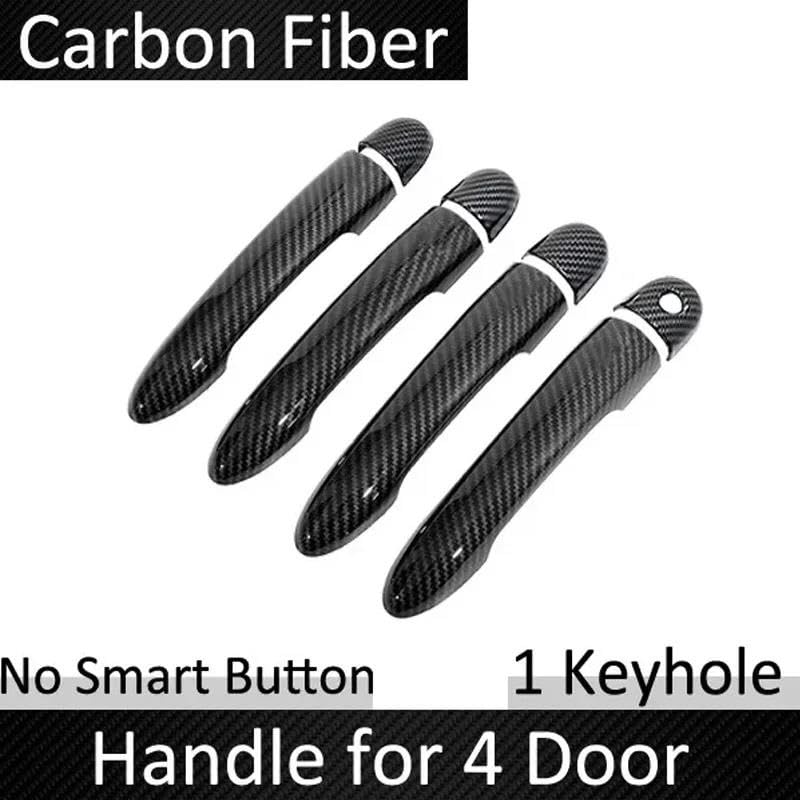 Yttre Handtag Dörrskydd för Clio 3 III 2005-2014 Bil Dörr Imitationshandtag Kolfiber