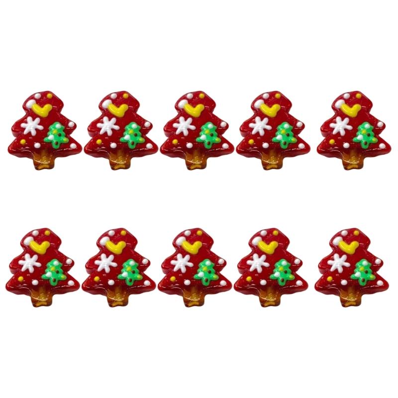 10Pcs Christmas Tree Glass Beads For Christmas Ornament Handmade Bracelets