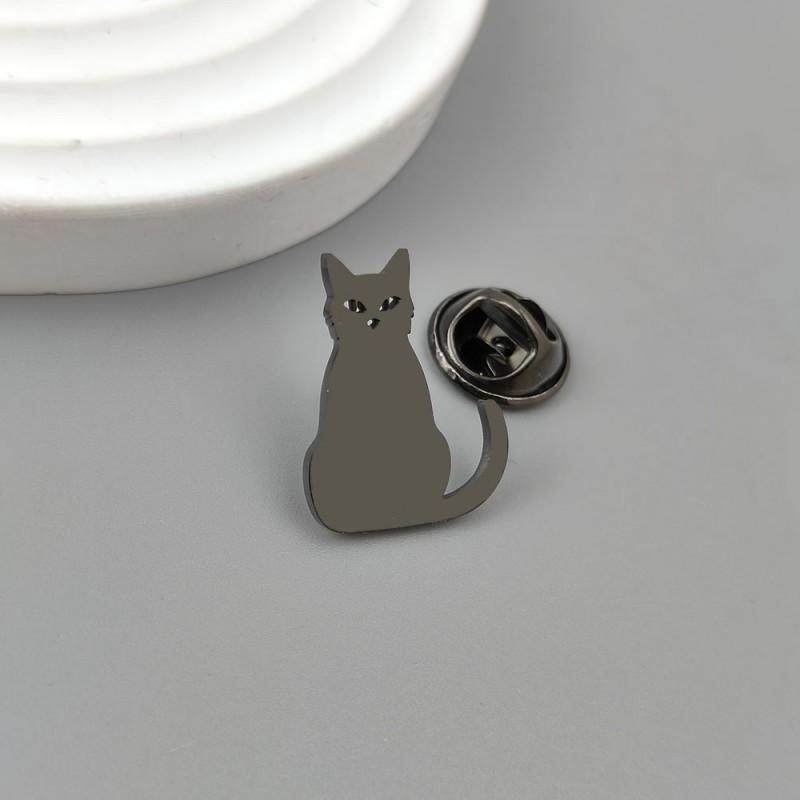 

Minimalist Cat Brooch Made Of Stainless Steel Material Factory Direct Sales Men s Shirt Cufflinks 18K