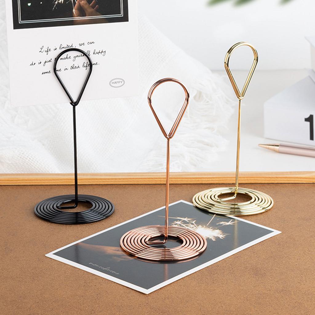 Tischkartenhalter aus Metalldraht Metallklemmen Tischnummernhalter Geeignet für Hochzeitsempfänge und Abschlussfeiern