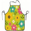 1pc Colorful Retro Floral Print Apron, Durable And Easy To Clean, Adjustable Waistband, Polyester Material, for Kitchen Cooking, Gardening, Orchard Pi