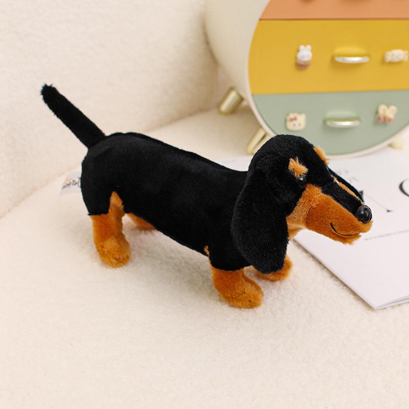 

New Doll Sausage Dog Doll Plush Toy Puppy Dog Doll 25cm（0.14kg） чёрный
