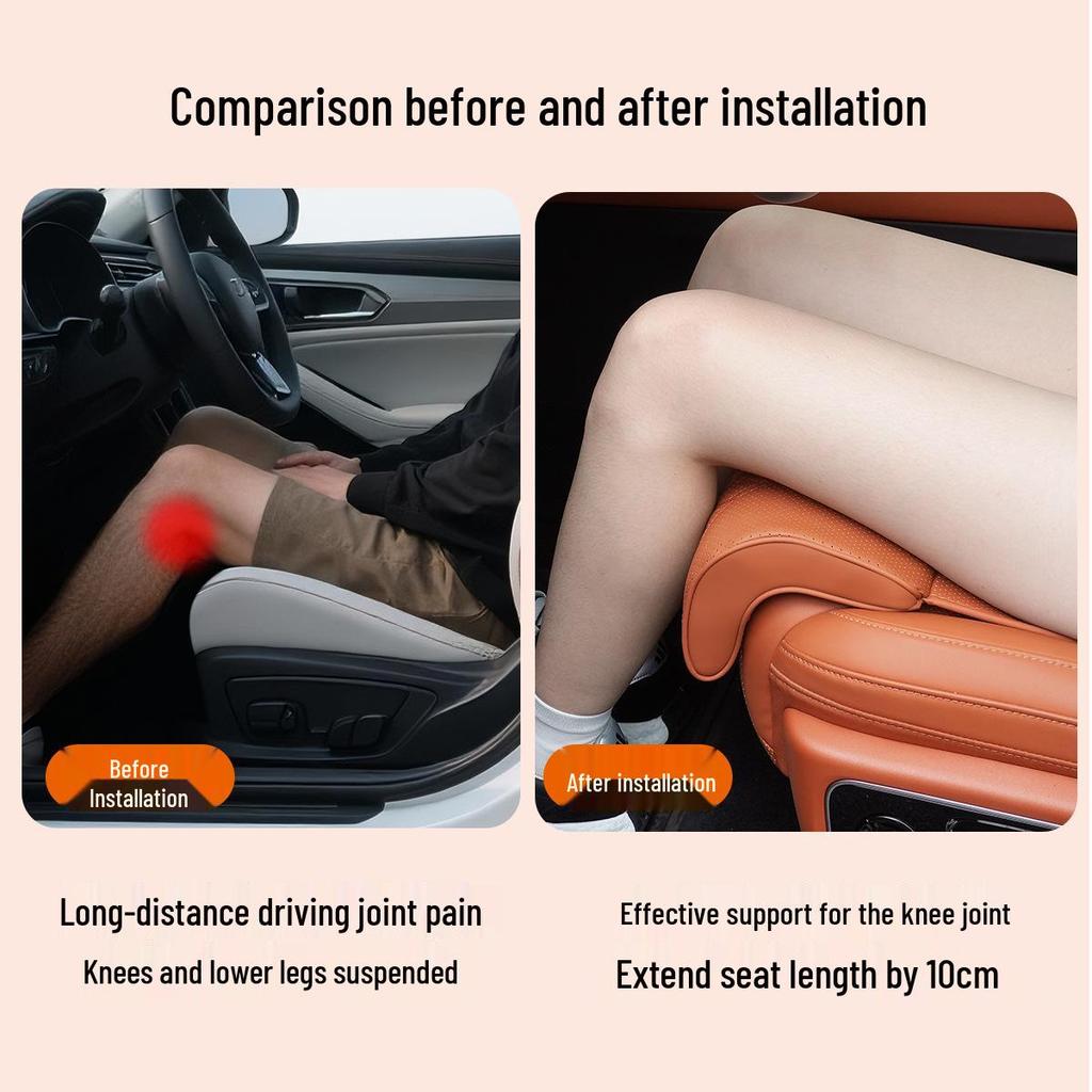 Universal Car Leg Rest Cushion with Extended Support for All Seasons