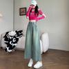 Striped Jeans for Women In Spring and Autumn New Style Design Straight and Loose, Slim, High Waist, Small Wide-leg Pants