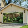 2D Natural Jungle Greenery Fence Backdrop, 10x6ft Plant Wall Background for Garage Door & Party Decoration