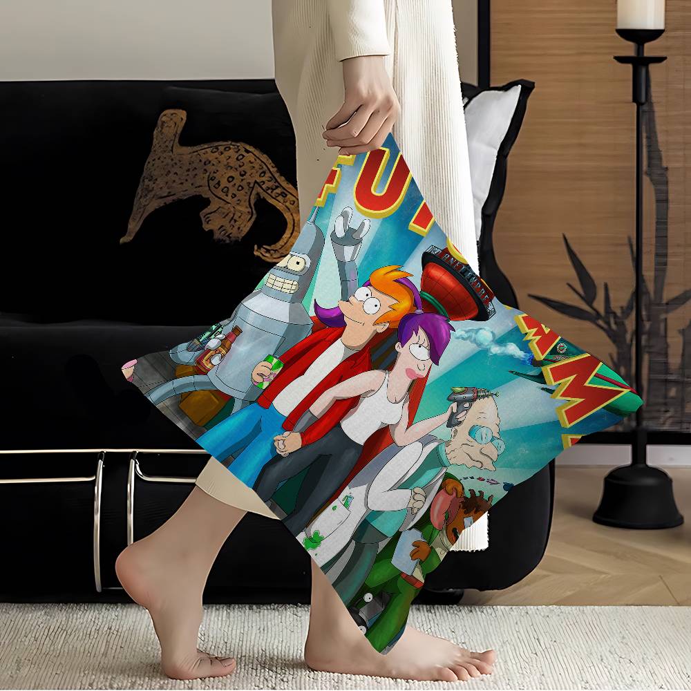 Animation F-Futurama Cushion Cover Inches Farmhouse Decor Home Throw Pillow Covers For Couch Decorations