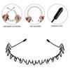 Diadema Metálica Ondulada de Resorte Unisex Sin Deslizamiento Diademas para Deportes al Aire Libre Diadema Simple para Mujeres Hombres Adorno para Lavarse la Cara