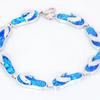 Summer Hawaiian Opal Necklace & Bracelet Set - Fashion Colored Gem Jewelry