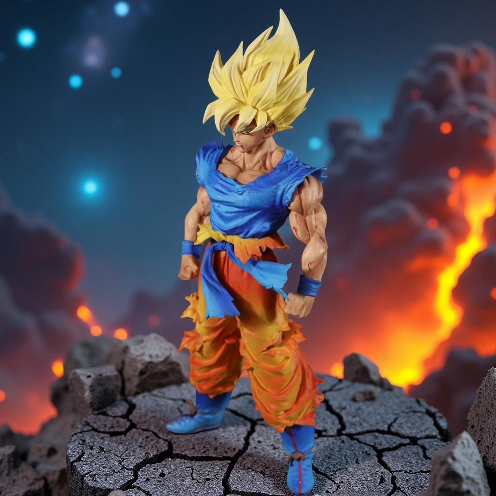 Interchangeable Head 27cm Drogan Boll Z Figure Gocool Anime Figures First Super Saiyan  Gokou Pvc Model Toys Doll  Gifts