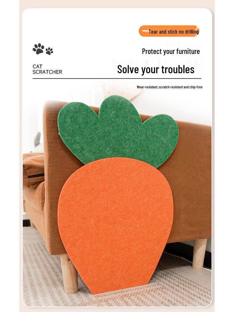 Wear-Resistant Felt Cat Climbing & Scratching Mat – Lint-Free Wall Sticker for Kittens and Cats