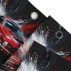 Speed Passion Red Mustang Shower Curtain for Bathroom - Vintage Car Design with Dynamic Splash Effect Waterproof  Durable