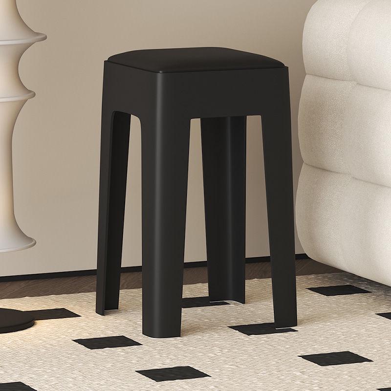 Durable Upholstered Stackable Plastic Stool for Home & Dining