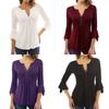 Fashion Women Slim Fit Long Sleeve Blouse Shirt Casual Cotton T-shirt For Effortless Style