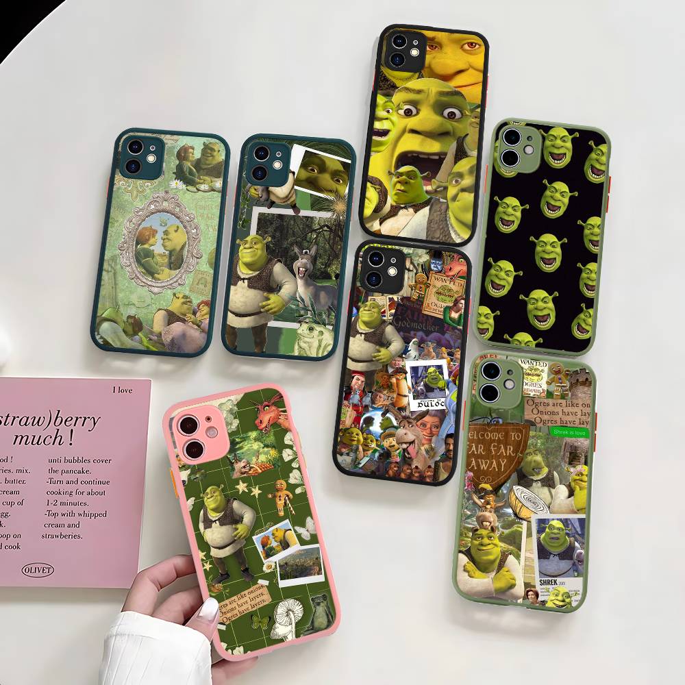 Classic Movie S-Shrek Matte Translucent Phone Case For Iphone 16 ProMax 15 14 13 12 11 X XS PRO Plus