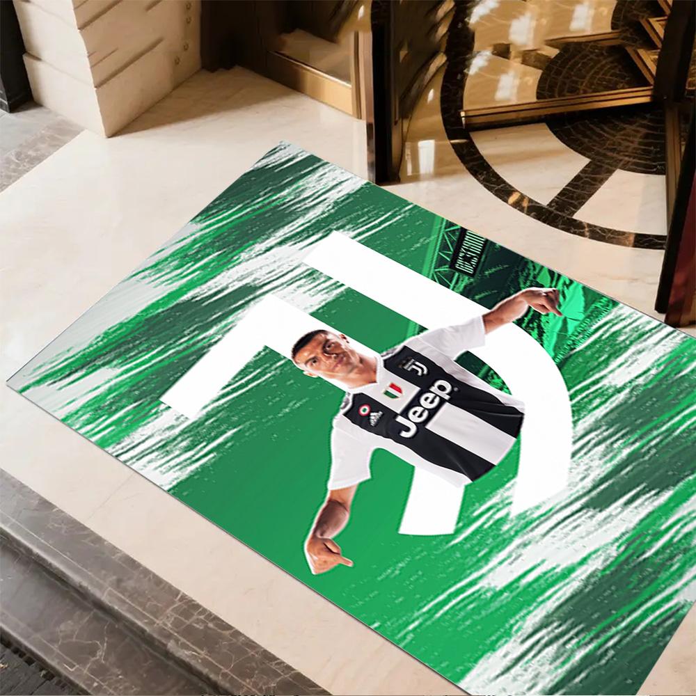 Juventus Football Player Leap Area Rug Design for Outdoor Dormitory Bedrooms Dining Room Antislip Carpet Anime Office Decor