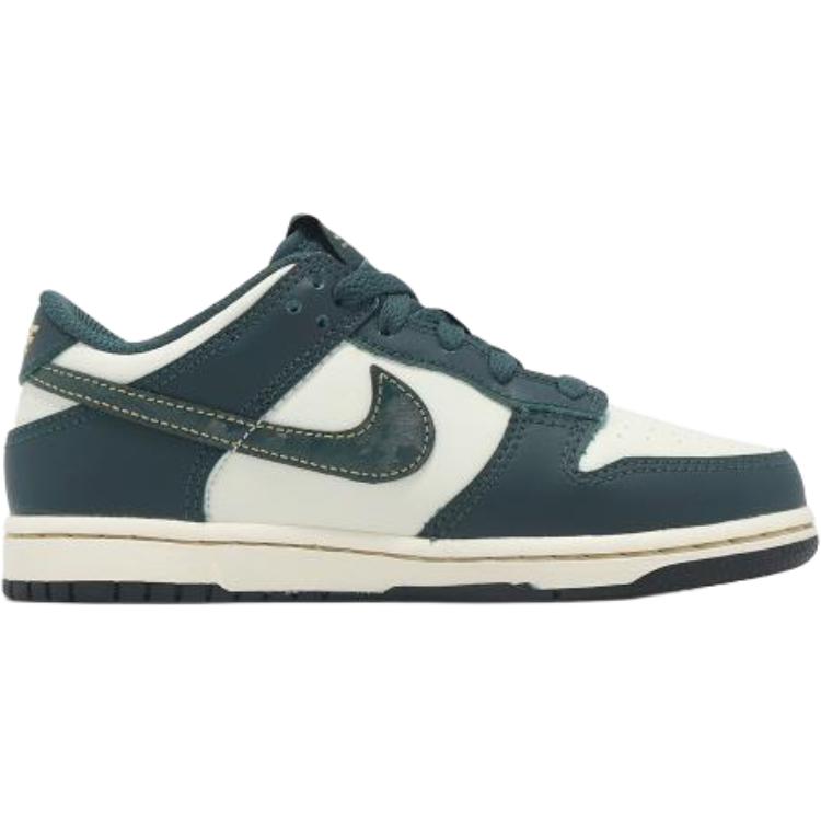 Nike Dunk Low PS Deep Jungle Kids Sneakers Green Pale-Ivory Vintage-Green FB9108-301