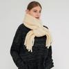 Wool scarf women's new autumn and winter solid color soft waxy mohair scarf scarf neck thickened warm shawl