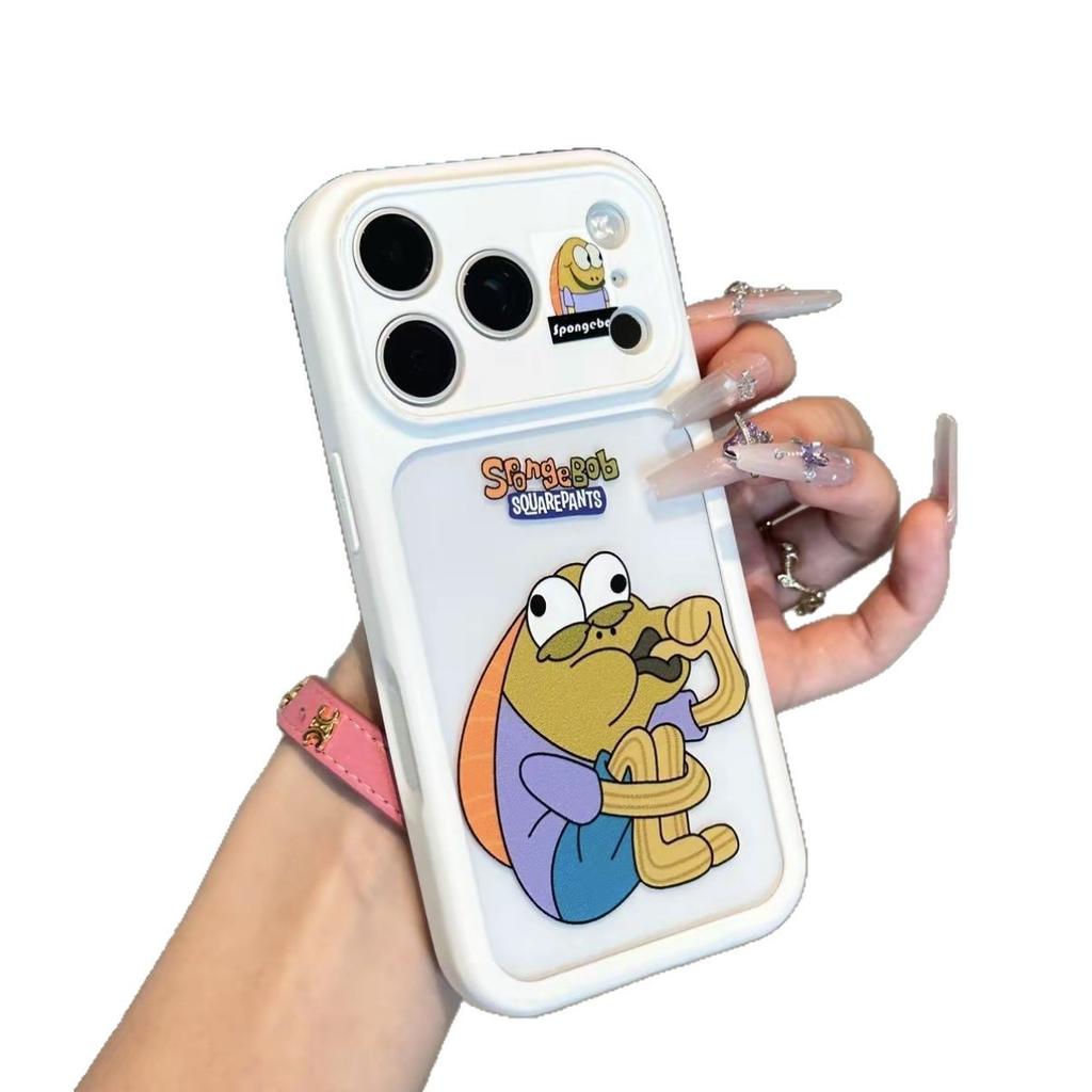 Applicable to Apple 11 mobile phone case trendy cartoon resident fish large window cute iPhone11 two-color second case 11