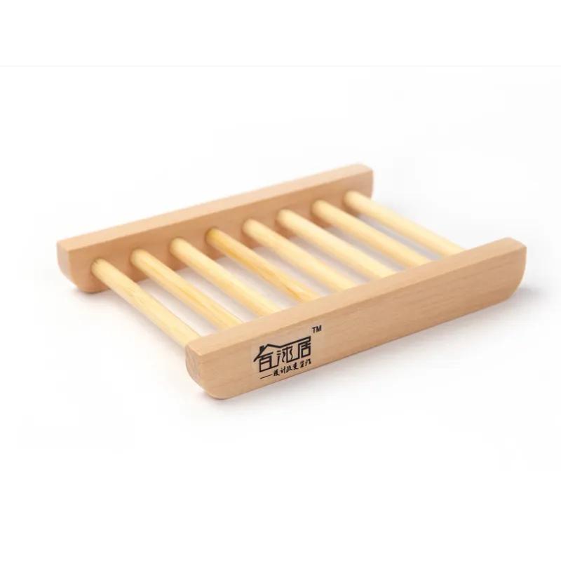 Soap Dish Natural Bamboo Woodens Soap Tray Holder Storage Soaps Rack Plate Box Container For Bath Shower Bathroom Creative Wooden YA010