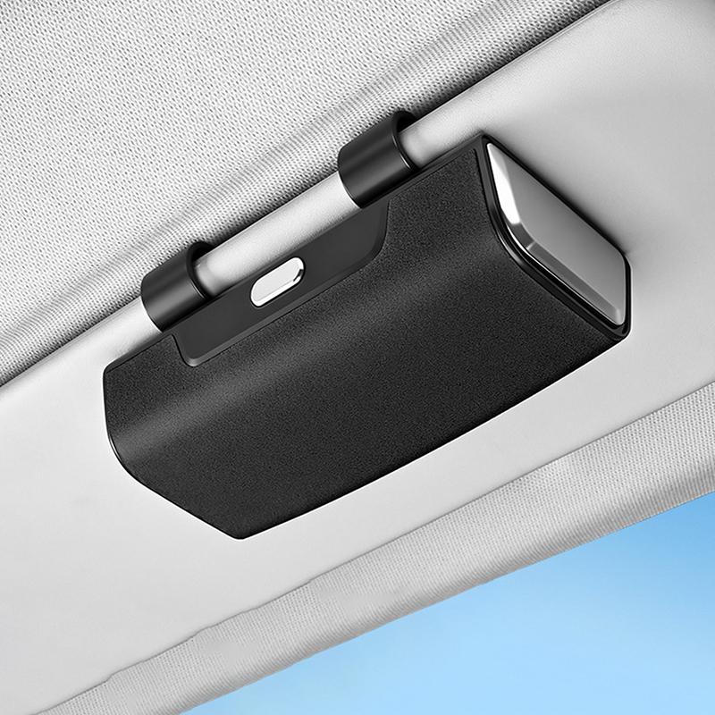

Car Sun Visor Sunglasses Case, Clip-On Magnetic Glasses Holder for Auto Interior Storage