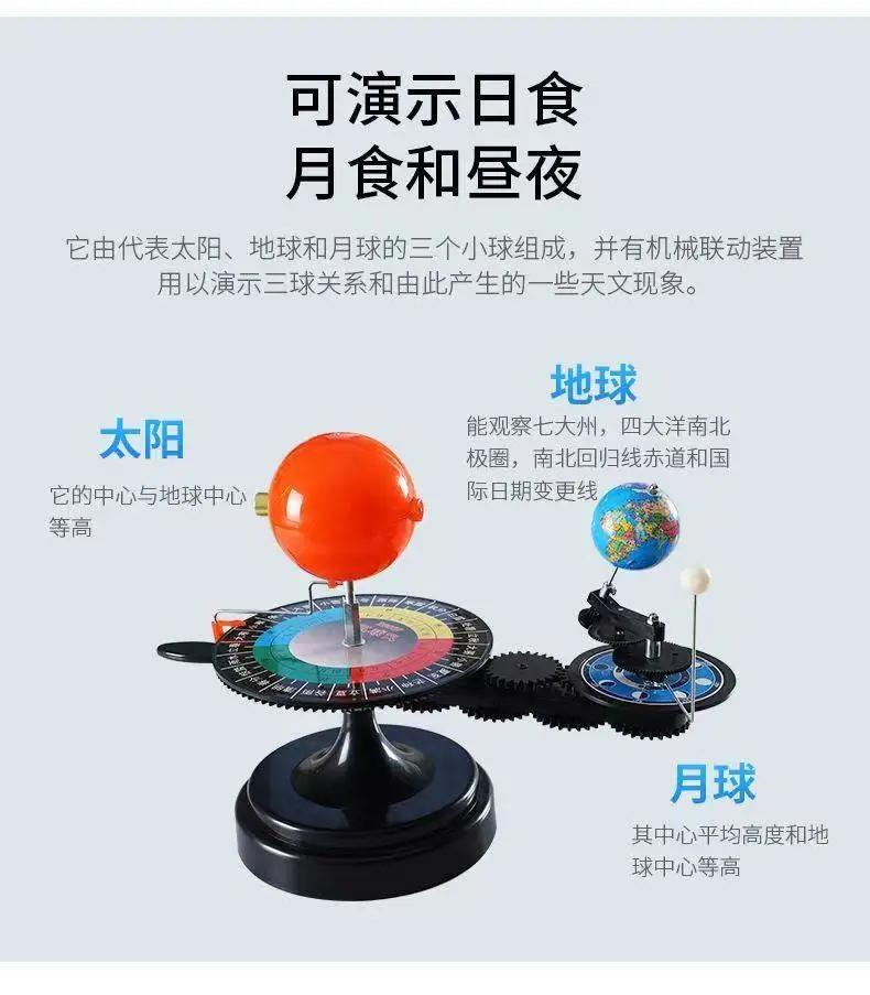 Hand-Cranked Solar System Motion Model - Stunning Astronomy Desk Decor with Rotating Planets | Unique Space-Themed Display Gif