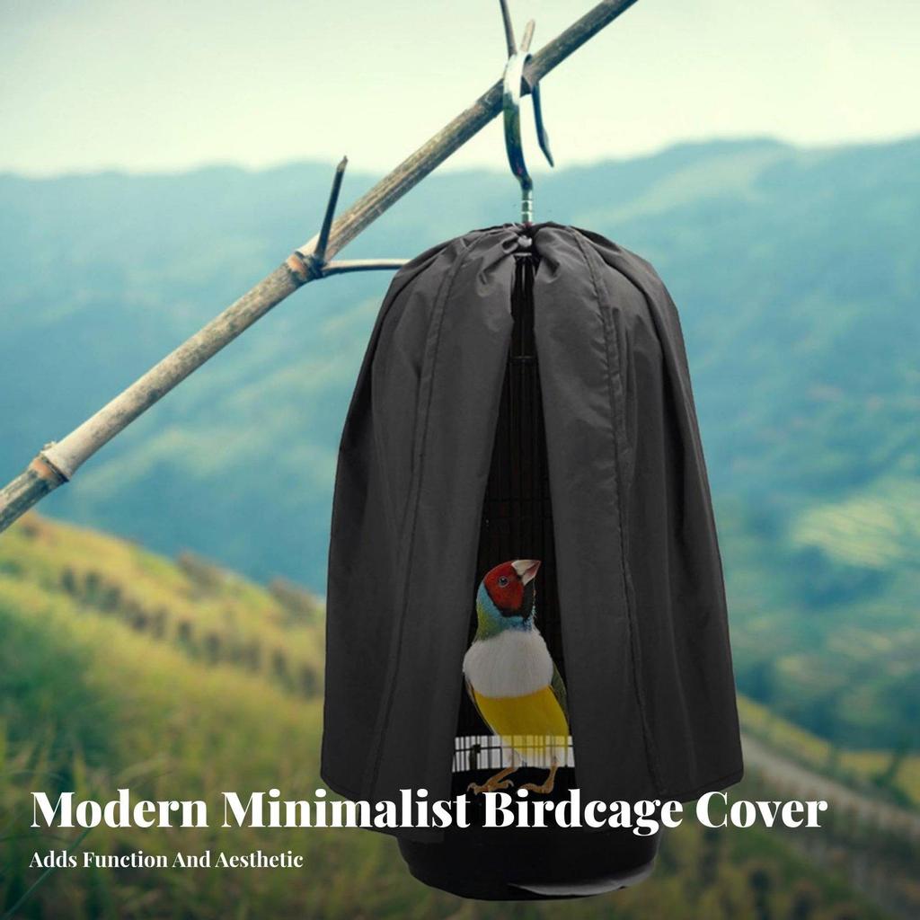 Bird Cage Cover Insulated Nylon Breathable Night Drape for Aviary Bird Cages and Large Parrot Homes