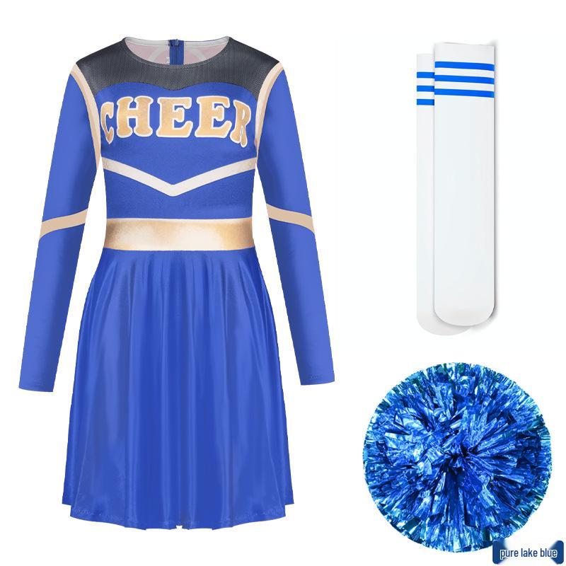 Three-Color Cheerleading Cosplay Skirt Baby Costume
