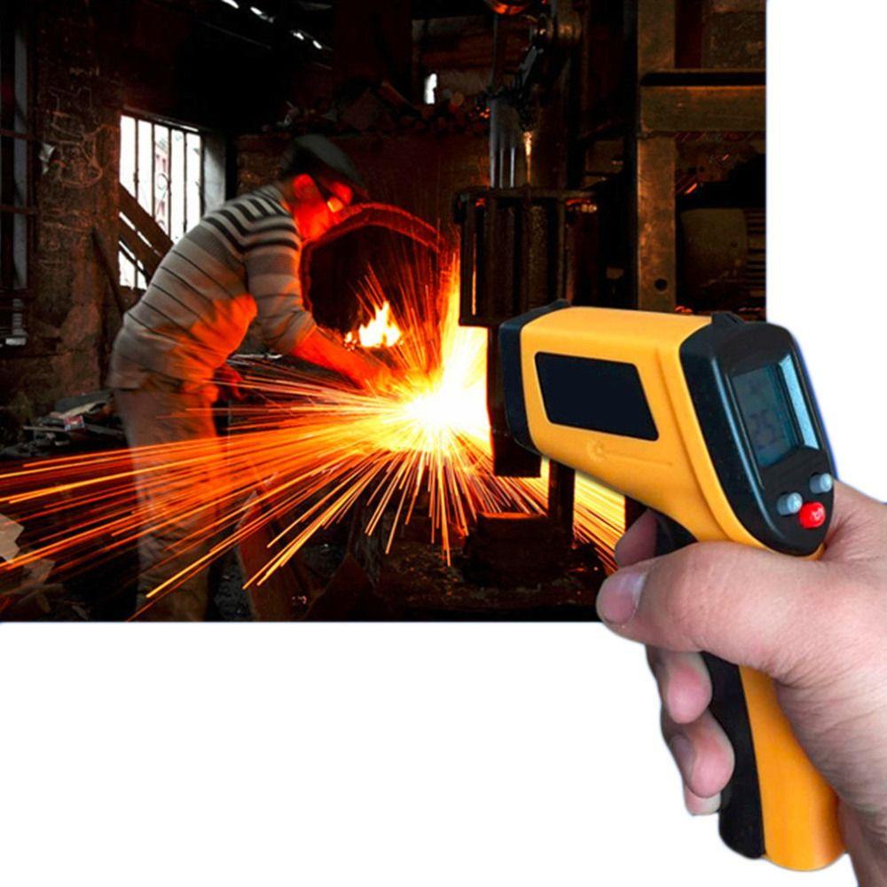 Handheld LCD Infrared Thermometer Convertible Units Laser Positioning Non-contact Thermometer Professional Accurate