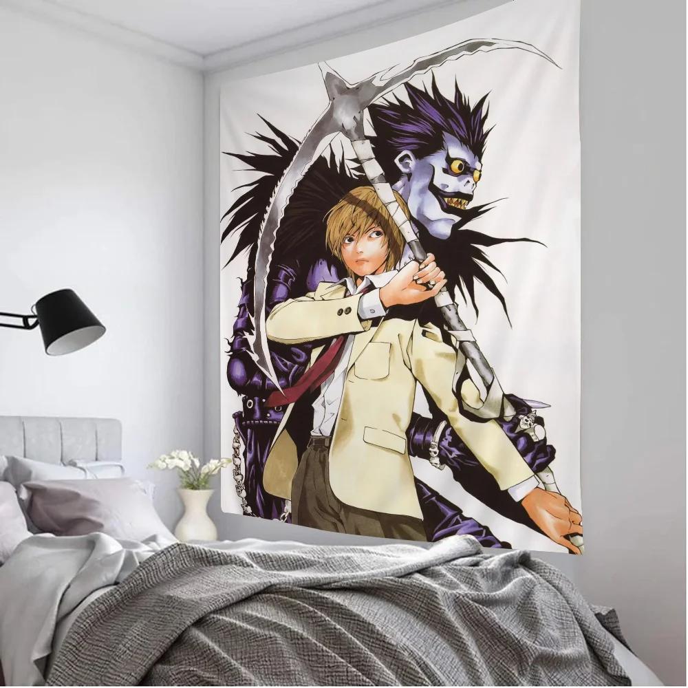 VIKAMA Death Note Printed Wall Tapestry Large Wall Art Scifi Living Room Home Decor Rug Bedroom Dormitory Wall Hanging