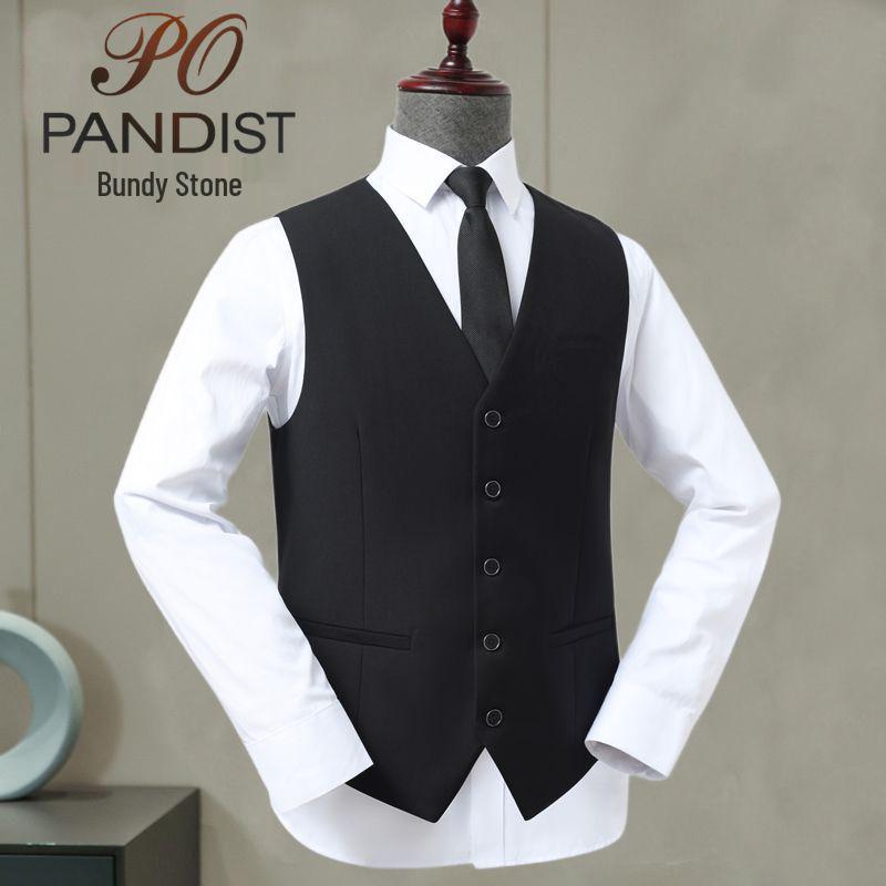 

Мужской осенне-зимний деловой повседневный безрукавный жилет S (below approx. 99 kg)