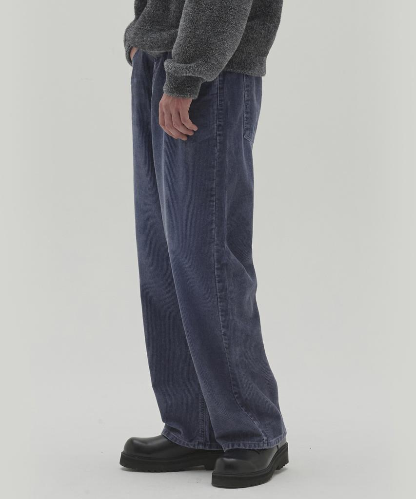 Sekeonmonollogeu Pigment Brush Corduroy Wide Pants Blue_Sept029Blue