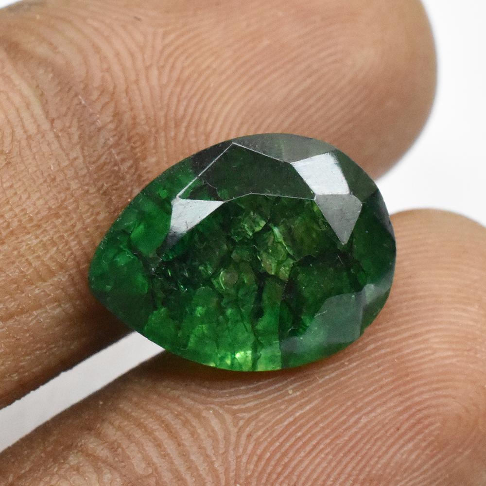 Natural Green Emerald Pear Cut CERTIFIED 5.90 Ct Loose Gemstone For Gift