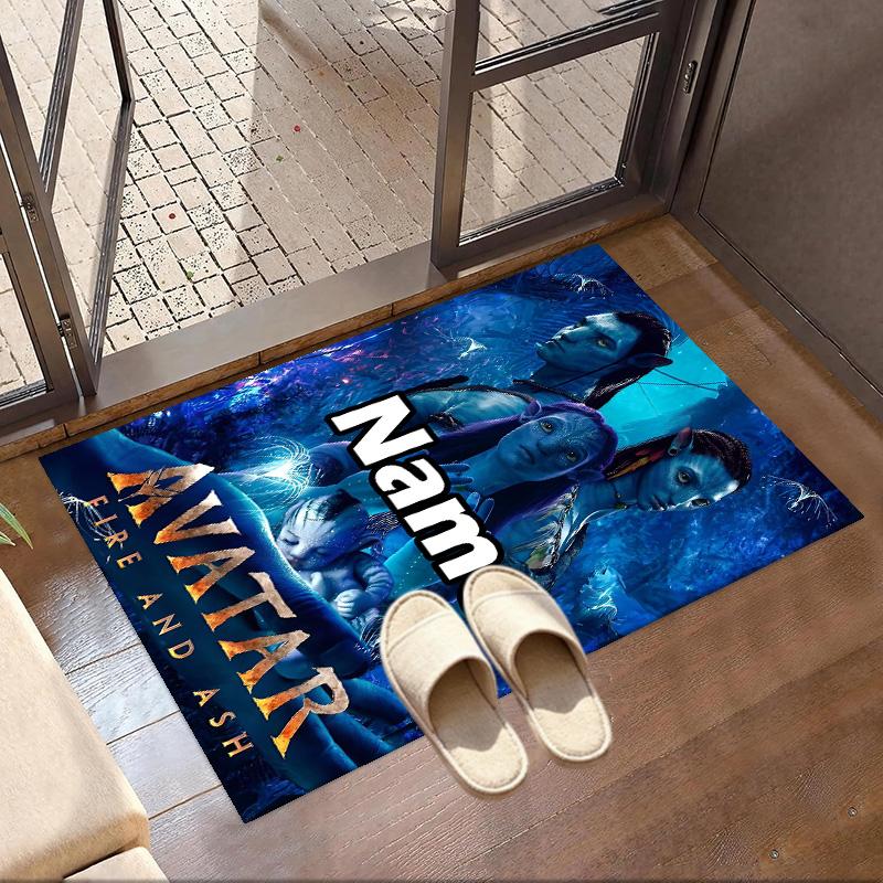 Custom Name Personalized Avatar Print Carpet, Versatile Home Decor Rug, for Playroom, Apartment, Balcony, Entryway, Hallway Gift