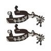 Western Horse Horsemanship Spurs Solid Metal Antique Styles Spurs Decorative German Silver Plated Bronze Spurs